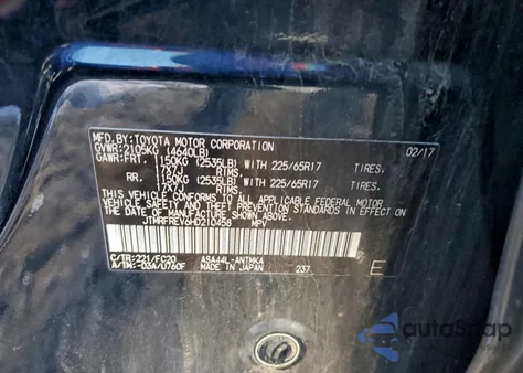 2017 Toyota Rav4 Xle from USA, damaged, VIN JTMRFREV6HD210458